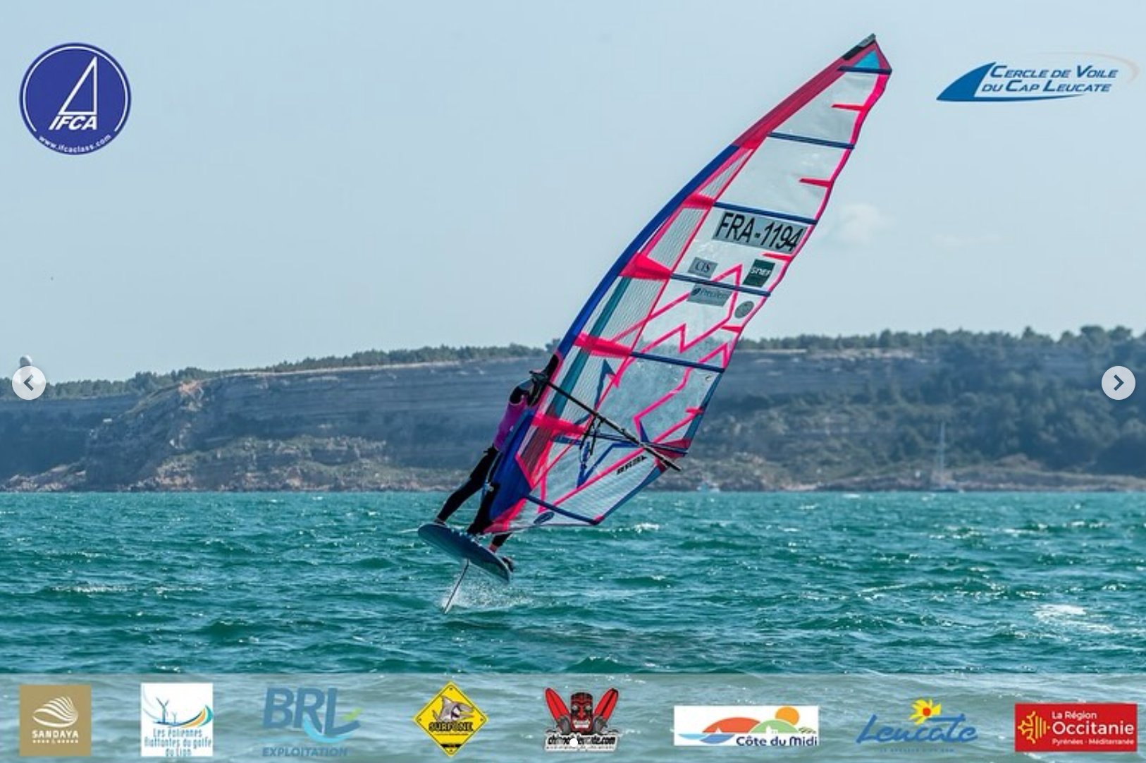Charlotte Philip FRA-1194 foiling at the IFCA Grand Slam Foil Youth Women World Championship 2026 in Leucate with CHS sail