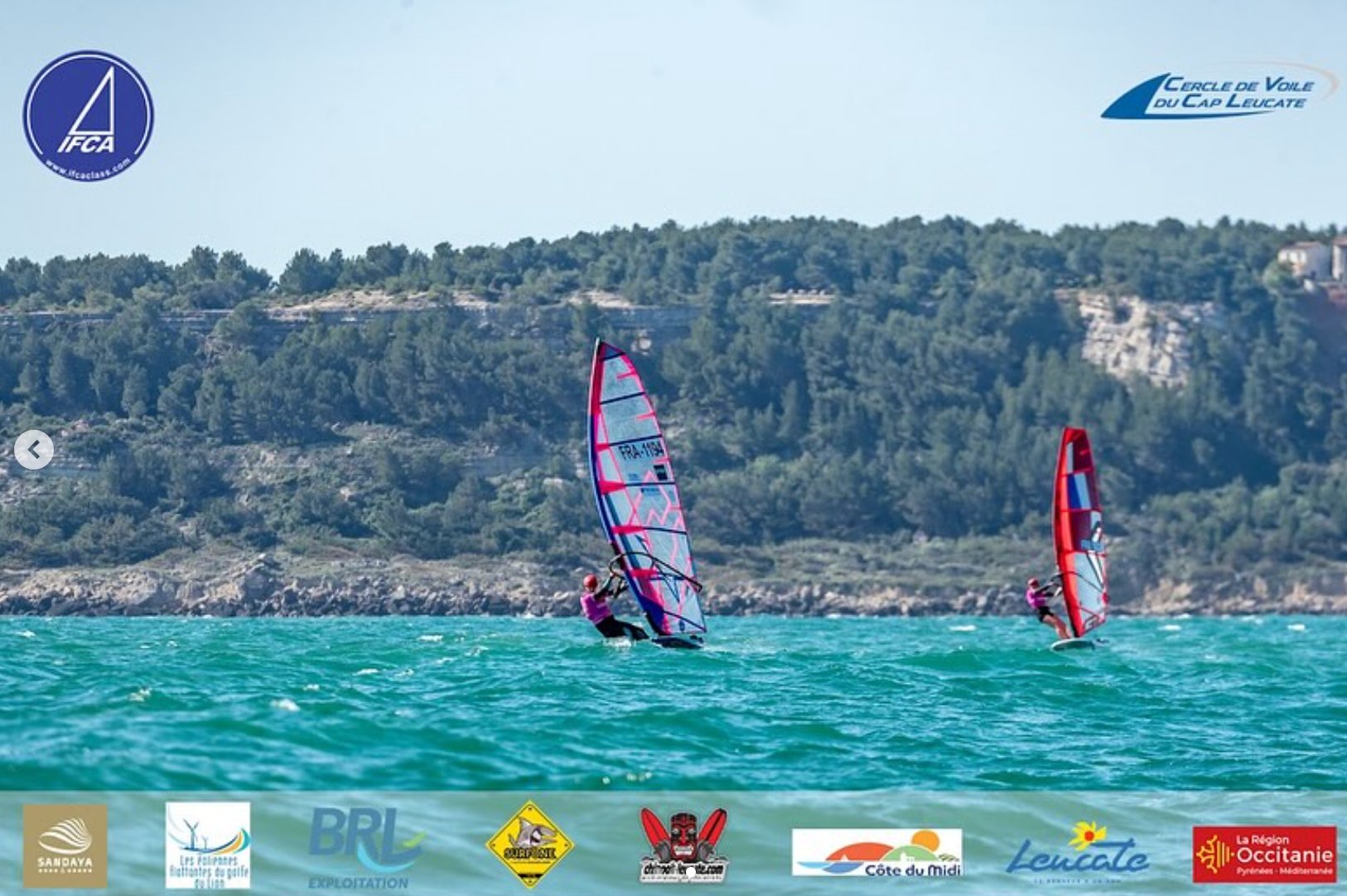 Charlotte Philip FRA-1194 leading in the Foil Youth Women race at the IFCA Grand Slam Worlds 2026 in Leucate